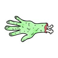 gross zombie hand cartoon N7