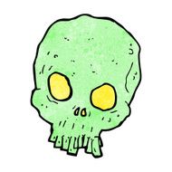 cartoon spooky skull N148