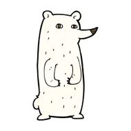 funny cartoon polar bear N17
