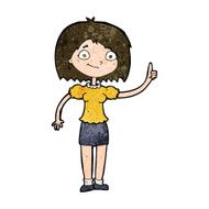cartoon woman with idea N226