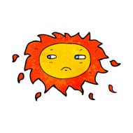 cartoon sad sun N9