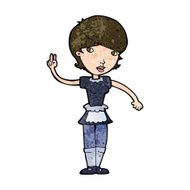 cartoon waitress taking order N18
