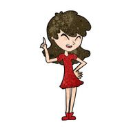 cartoon girl making point N9