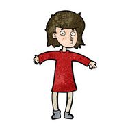 cartoon nervous woman N32