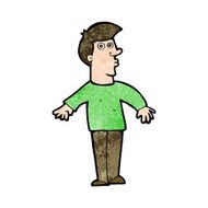 cartoon surprised man N125