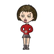 cartoon suspicious girl N9