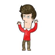 cartoon shocked man N113
