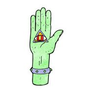 cartoon spooky hand symbol N9