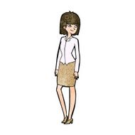 cartoon pretty businesswoman N9