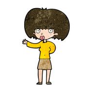 cartoon woman gesturing N27