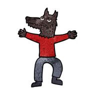 cartoon wolf man N38