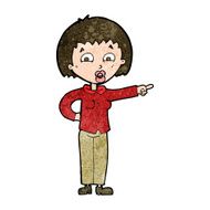 cartoon pointing woman N26