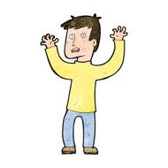 cartoon terrified man N226