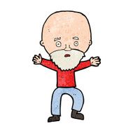 cartoon panicking old man N9