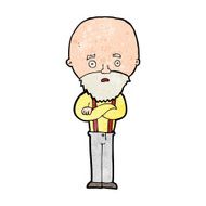 cartoon worried old man N18