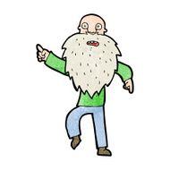 cartoon stressed old man N18