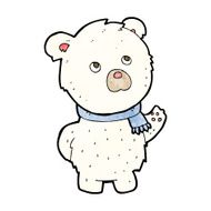 cartoon cute polar bear N36