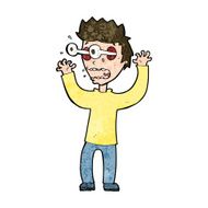 cartoon terrified man N229