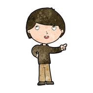 Cartoon Boy Pointing N29
