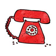 cartoon retro telephone N7