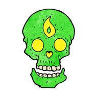cartoon mystic skull N13