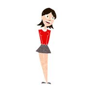 cartoon happy woman N235