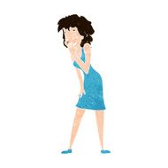 Cartoon Woman Laughing N12