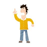 cartoon angry man making point N10