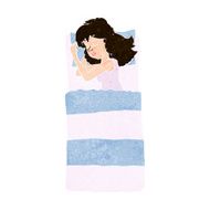 cartoon sleeping woman N9