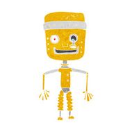 cartoon old robot N13