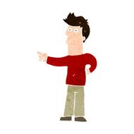 cartoon curious man pointing N9