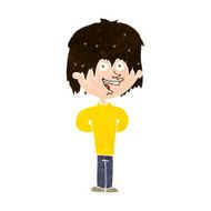 cartoon happy scruffy boy N8