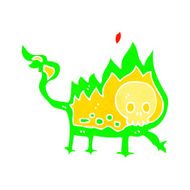 cartoon little fire demon N22