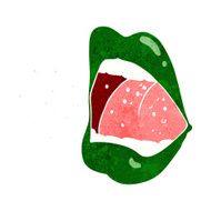 cartoon sneezing mouth N7