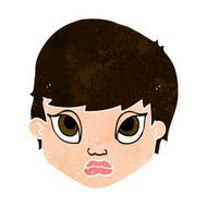 cartoon sulking woman N9
