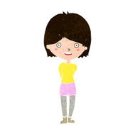 cartoon friendly woman N62
