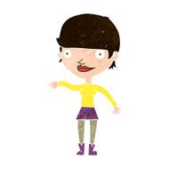 cartoon happy woman N236