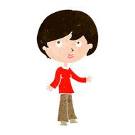 cartoon woman thinking N39
