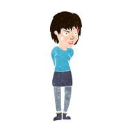 cartoon woman with plaster on face N18