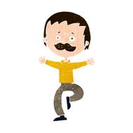 cartoon dancing man with mustache N9
