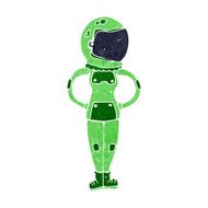 cartoon female astronaut N25