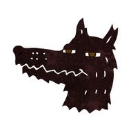cartoon smug wolf face N5