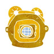 cartoon old deep sea diver helmet N9