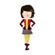 cartoon girl in jacket N9