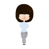 cartoon shy woman N45
