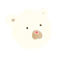 cartoon polar bear face N17