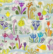 Little garden - seamless pattern