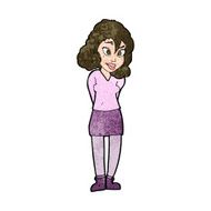 cartoon confused woman N105