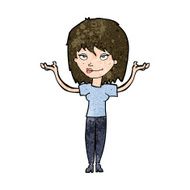 cartoon woman shrugging N52