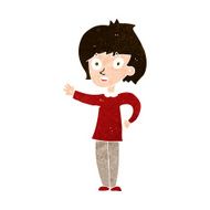 cartoon happy woman N238